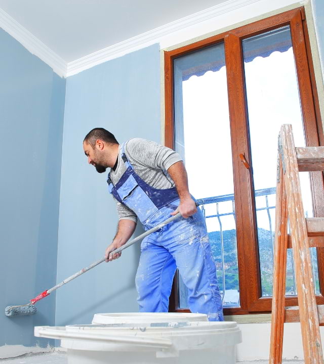 image of a professional painter working in boston